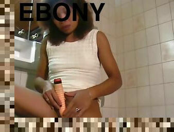 Ebony German girl alone in the bathroom - Inferno Productions