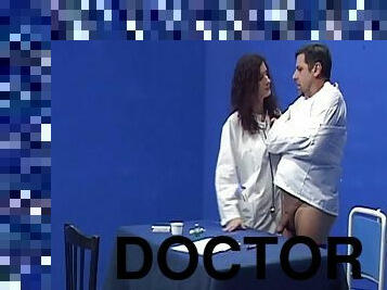 A cute lady doctor seducing her patient for a wild fuck session