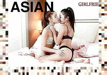 asiatique, gros-nichons, chatte-pussy, lesbienne, ados, doigtage, rousse, baisers, pom-pom-girl, seins