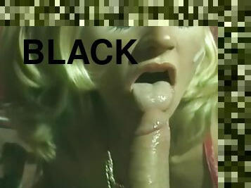 Burglar in black fucks busty blonde in her ass and pussy