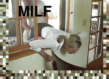 Sexy MILF Stuck in Window