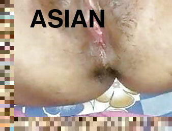 aasialainen, masturbaatio, pillu-pussy, vaimo, sormettaminen, vagina, lähikuva