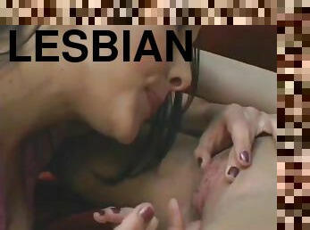 Cytherea and her long-haired GF finger pussies in lesbian clip