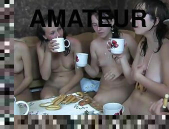 nudist, amatör, tonåring, europeisk, euro, kul