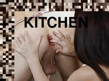 RIM4K. Sex in the kitchen shows how much the girl loves her 