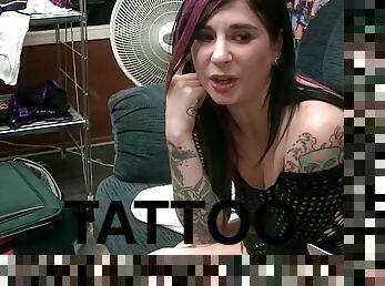 Heavily tattooed hottie Joanna Angel hits the stripper stage