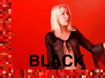 Olivia Saint rides and sucks a big black cock in interracial porn show