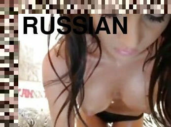 Sexy russian brunette with big boob