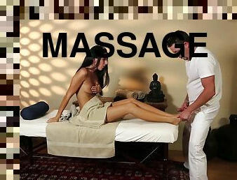 She not only got a massage but also a good fuck ,she will be back for more