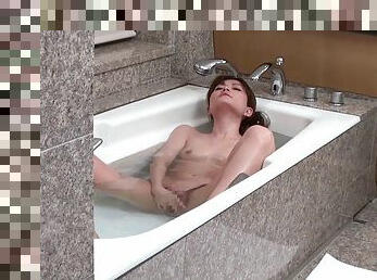 Japanese solo model Rin Ninomiya strips down and takes a bath