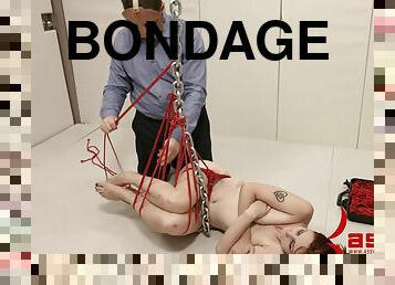 Violet Monroe enjoys rough MMF sex in amazing BDSM clip