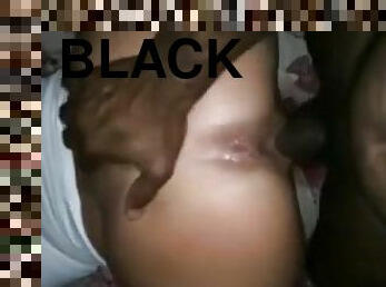Horny slut gets her juicy pussy invaded by black guy in homemade clip