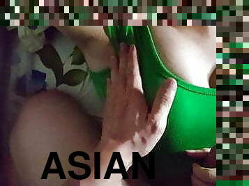 アジアの, フィスティング, マスターベーション, 家内, 手コキ, 運指, 足コキ