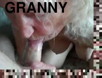 Salacious granny sucks a cock in hardcore homemade POV clip