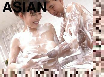 Soapy fuck adventure with steamy porn hot ass Eriko Miura