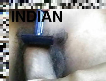 jhaant ke bal saf krte hue indian hairy cock shave 