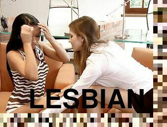 Juliette and Bailey eat each other's holes and make out in lesbian clip