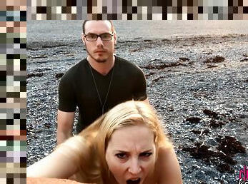 Honey Moon And Delirious Hunter - Amateur Couple Sex On The Beach (nova Scotia)