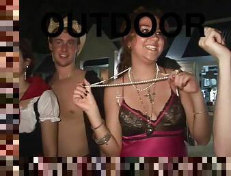 Kinky ladies flash their tits in hot party clip