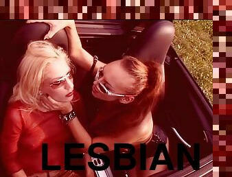 Sexy ladies please one another in a hot lesbian clip