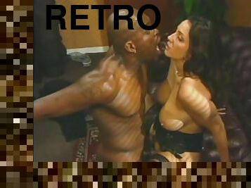 Amazing Brunette Has Interracial Sex In A Retro Video