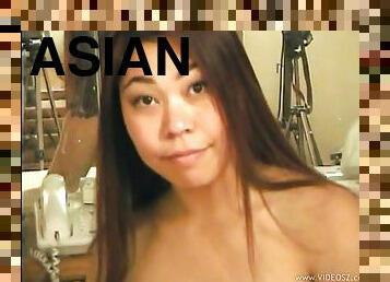 Fucktastic Asian brunette Kiwi Ling gets screwed on the bed