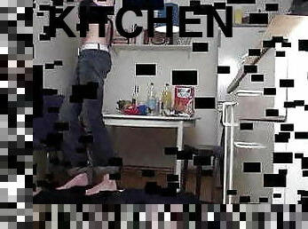 tall arrogant teen princess trample bobby in kitchen