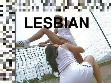 Sporty Lesbian Babes Licking Their Sweaty Pussies And Assholes