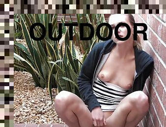 Amazing Kasey Masturbates Outdoors In A Solo Model Video