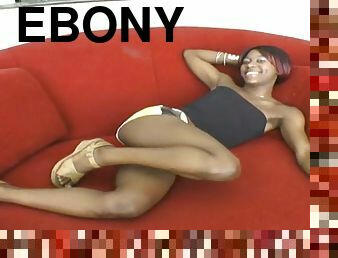 Interracial POV with a charming ebony doll