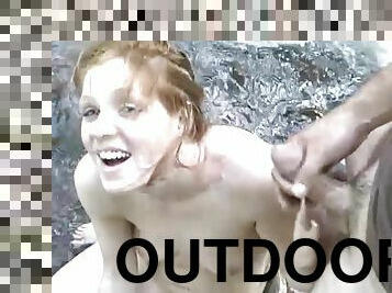 A Handsome Redhead Has Wild Forest Sex In The Outdoors