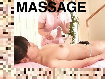 An erotic oil massage from Fuuka Nanasaki to a hot patient