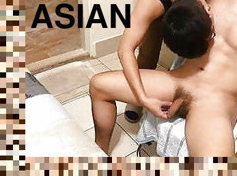aasialainen, masturbaatio, orgasmi, valtava-mulkku, gay, käsihomma, bdsm, runkkaus, lihaksikas