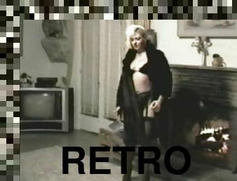 A Retro Solo Model Video Shows a Sexy Blonde Masturbating