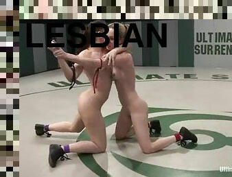 Amazing catfight and lesbian sex in one scene