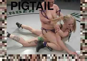 Pigtailed Sarah Jane Ceylon gets toyed rough by Darling