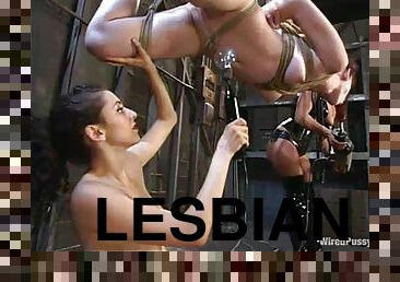 Redhead Gets Toyed and Tortured in Lesbian BDSM Vid by Two Bitches