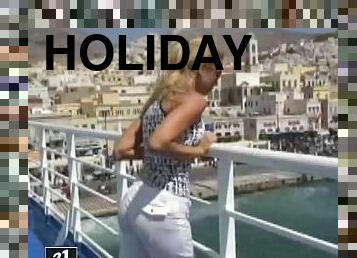 Holiday In Greece with a smoking hot model Sandy