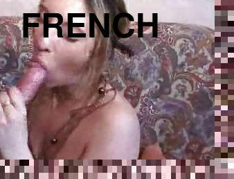 Crazy French chick blows a cock and then gets ass fucked