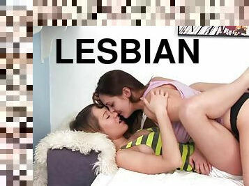 Dominica and Gloria Miller having lesbian sex in dorm