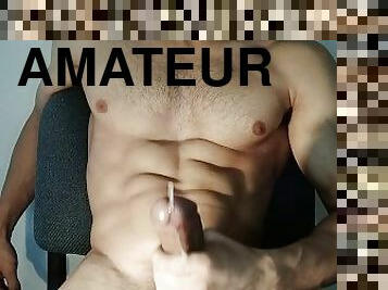 Hot guy moaning and jerking hard until cumming