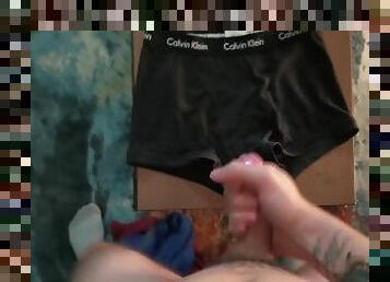 Painting a Pair of Boxers with Cum for a Fan