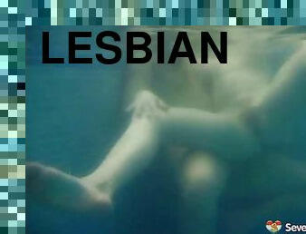 Underwater lesbian sex with a couple of teen hotties in the pool