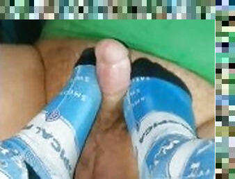 Footjob with my swisher socks ???? ????????????????????????????????