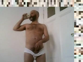 1ncandenza pisses in a glass and gulps down his piss (twice)