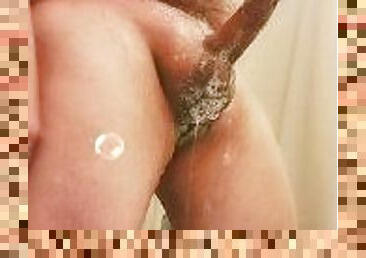 Showering with Hard Dick