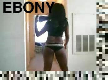 Ebony Hottie Shakes Her Booty In Homemade Video