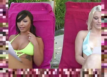 Lesbian Fun With The Hot Babes Halie James and Ash Hollywood