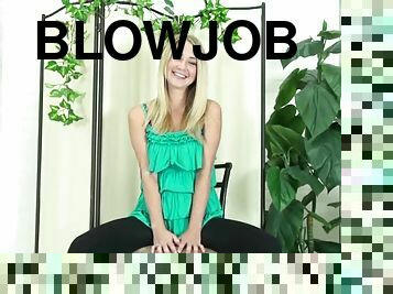 Blonde Girl Casi James handjob blowjob cock facial cumshot