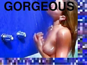 Gorgeous Blonde Celeb Daneen Boone Naked In The Shower